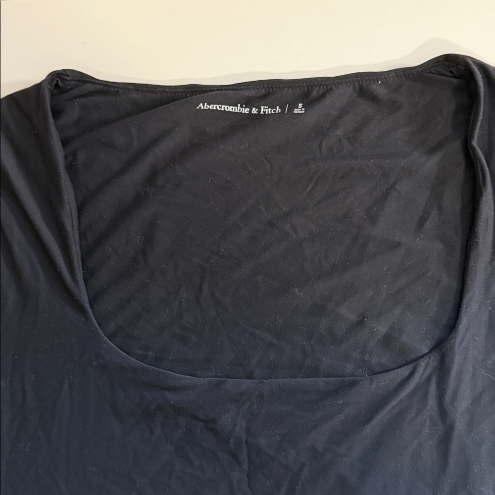 Abercrombie & Fitch Long Sleeve Top Black Size Small - Picture 3 of 6
